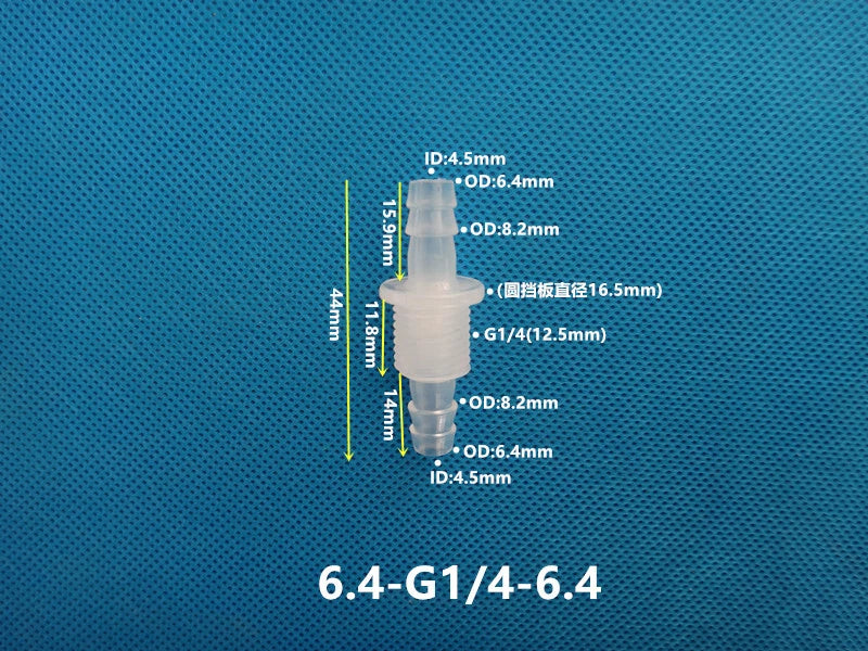 Metric Plastic Striaght Bulkhead Fitting Hose Barb Connector Inch Tube Adapter