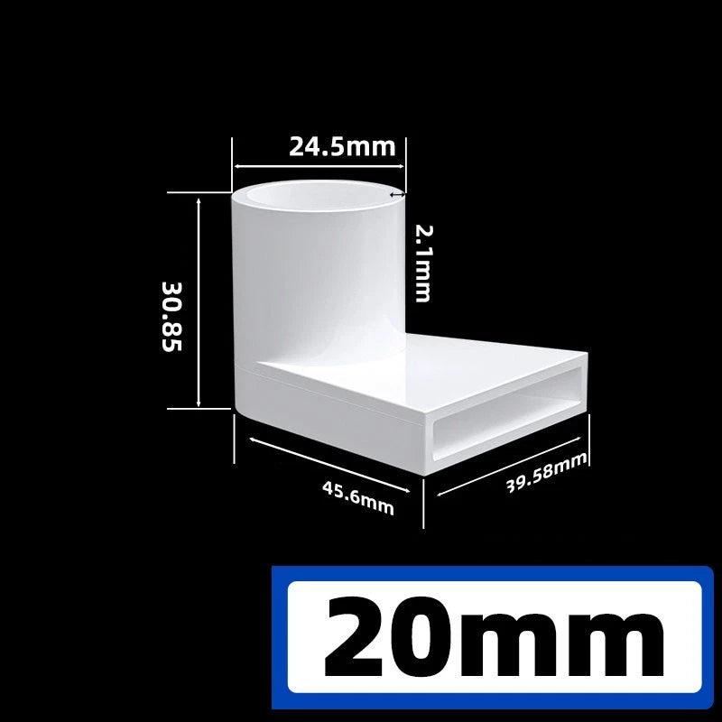 PVC Pipe Fittings White Connector Metric For Aquarium Fish Tank Various Parts
