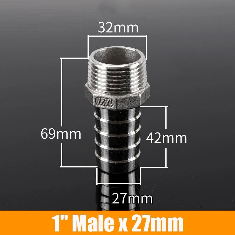 1/4"-4" Inch Female/Male Stainless Hose Connector Fitting For Air Water Fuel Gas