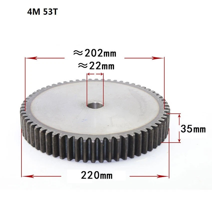 45# Steel 4Mod 10T-80T Spur Gears Thickness 35mm Motor Pinion Transmission Gear