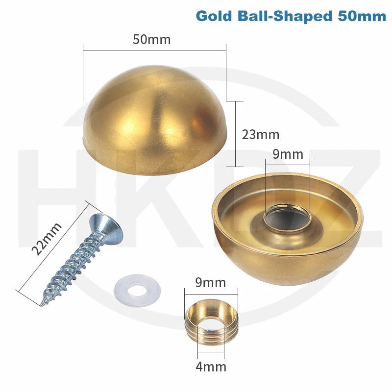 Stainless Steel Mirror Screw Cover Caps – Decorative Disc Plates for Glass, Mirrors & Furniture (16-50mm, Flat/Dome, Silver/Gold/Black/Rose Gold)