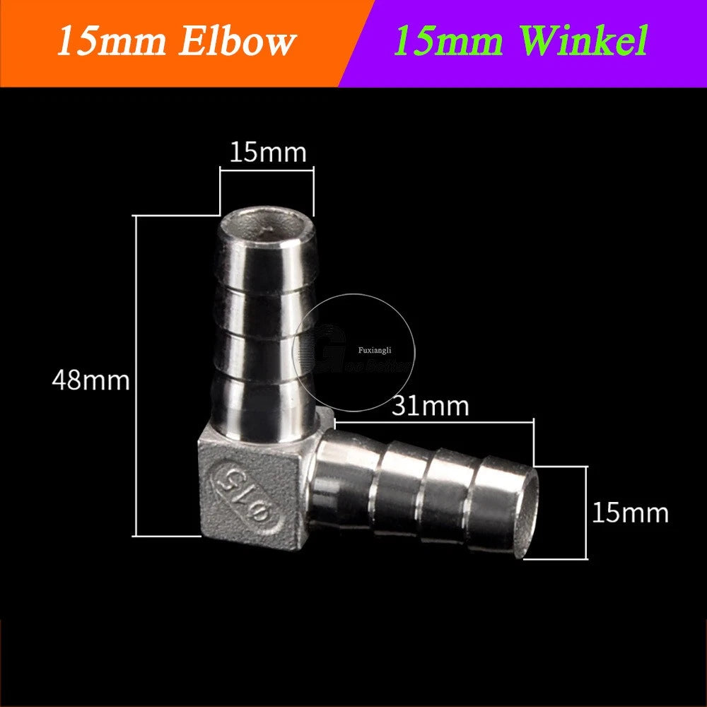 A2 Stainless Steel 8-41mm Barbed Hose Connector,Hosetail Pipe Air Water Oil Fuel
