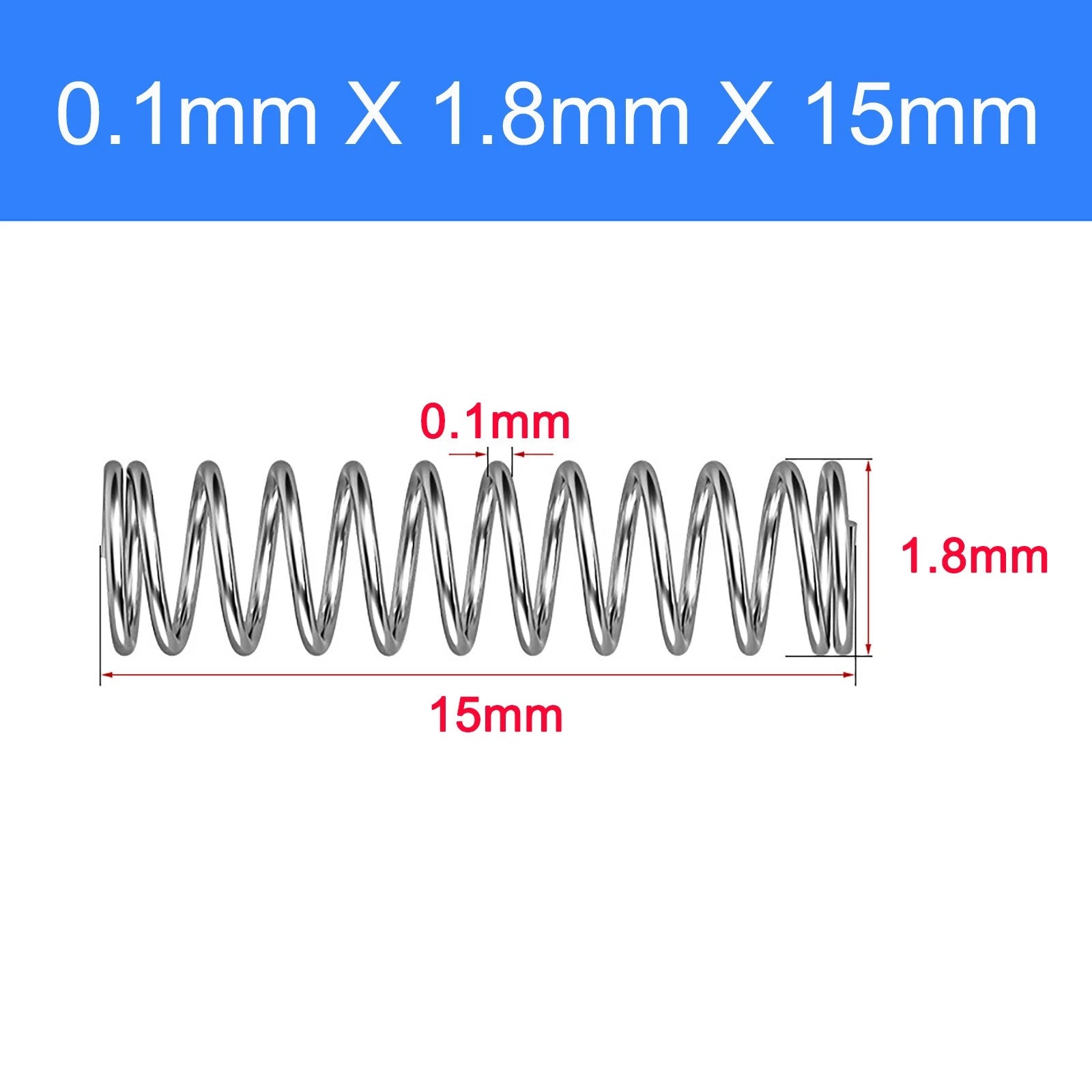 Small Micro Compression Spring Stainless Steel 0.1mm Wire Miniature Precision