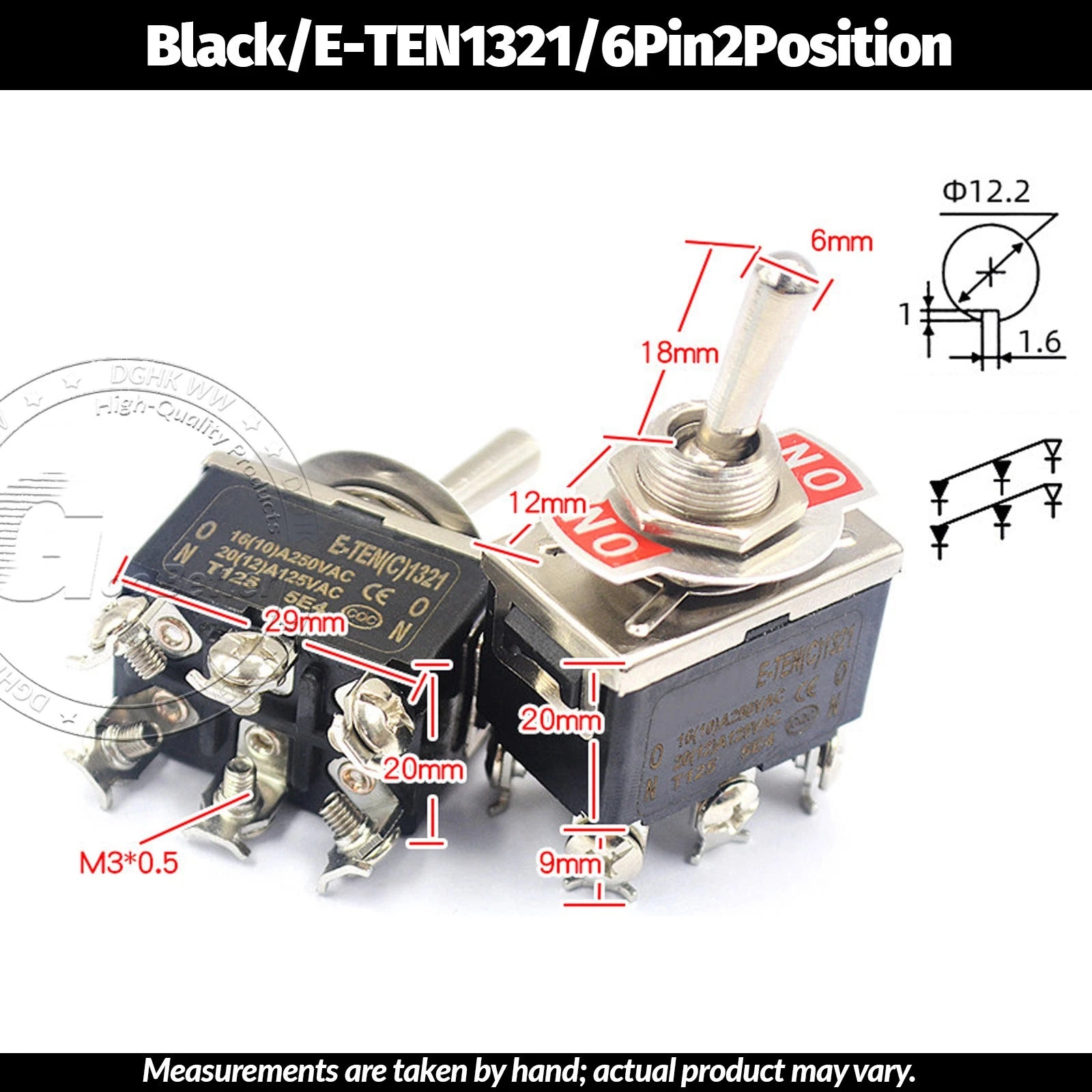 Miniature Toggle Switch — SPST/SPDT, 2–12 Pin, MTS/E-TEN/RLS Series, 79 Types