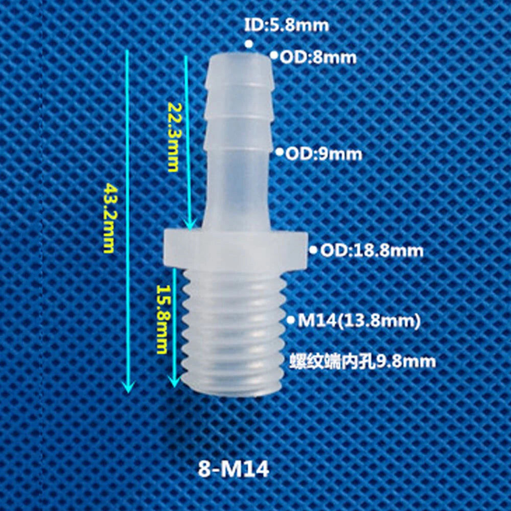 BSP Metric External Thread Straight Barb Connector – Plastic Hose Pipe Fitting