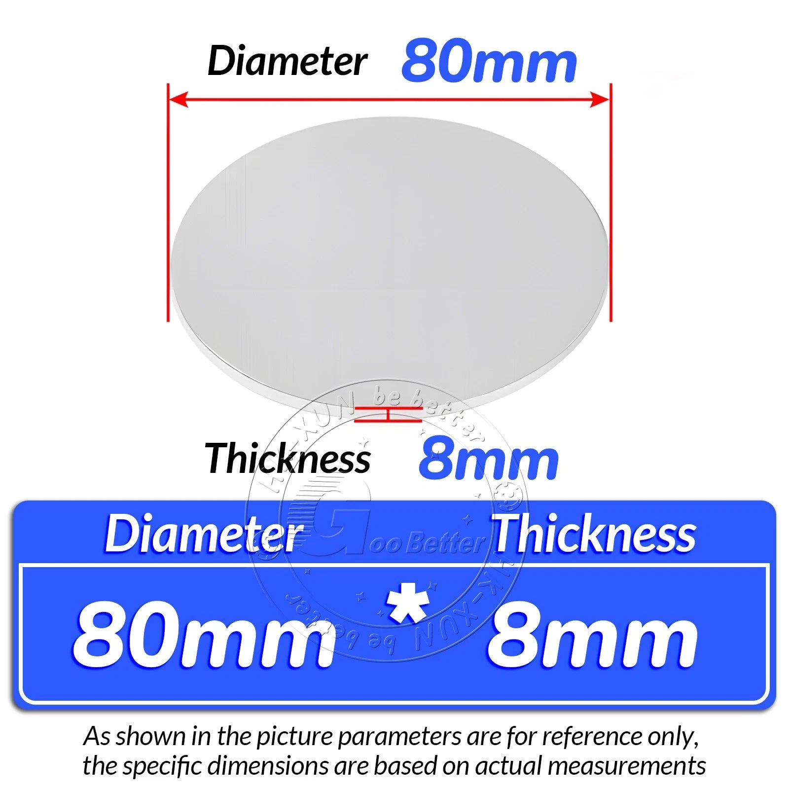 Round 6061 Aluminum Sheet Disc Plate 1mm-20mm Thick DIY Model Craft Art Handmade