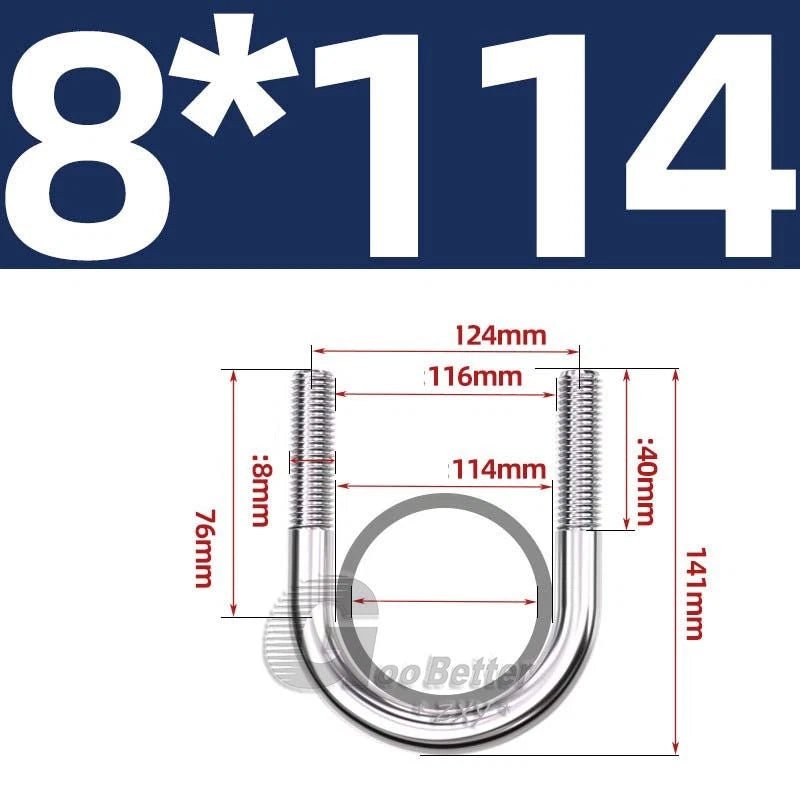 Square U - Bolts Stainless Steel — M6 to M24 | 304 A2 & 316 A4 Marine Grade - HomeDIYer