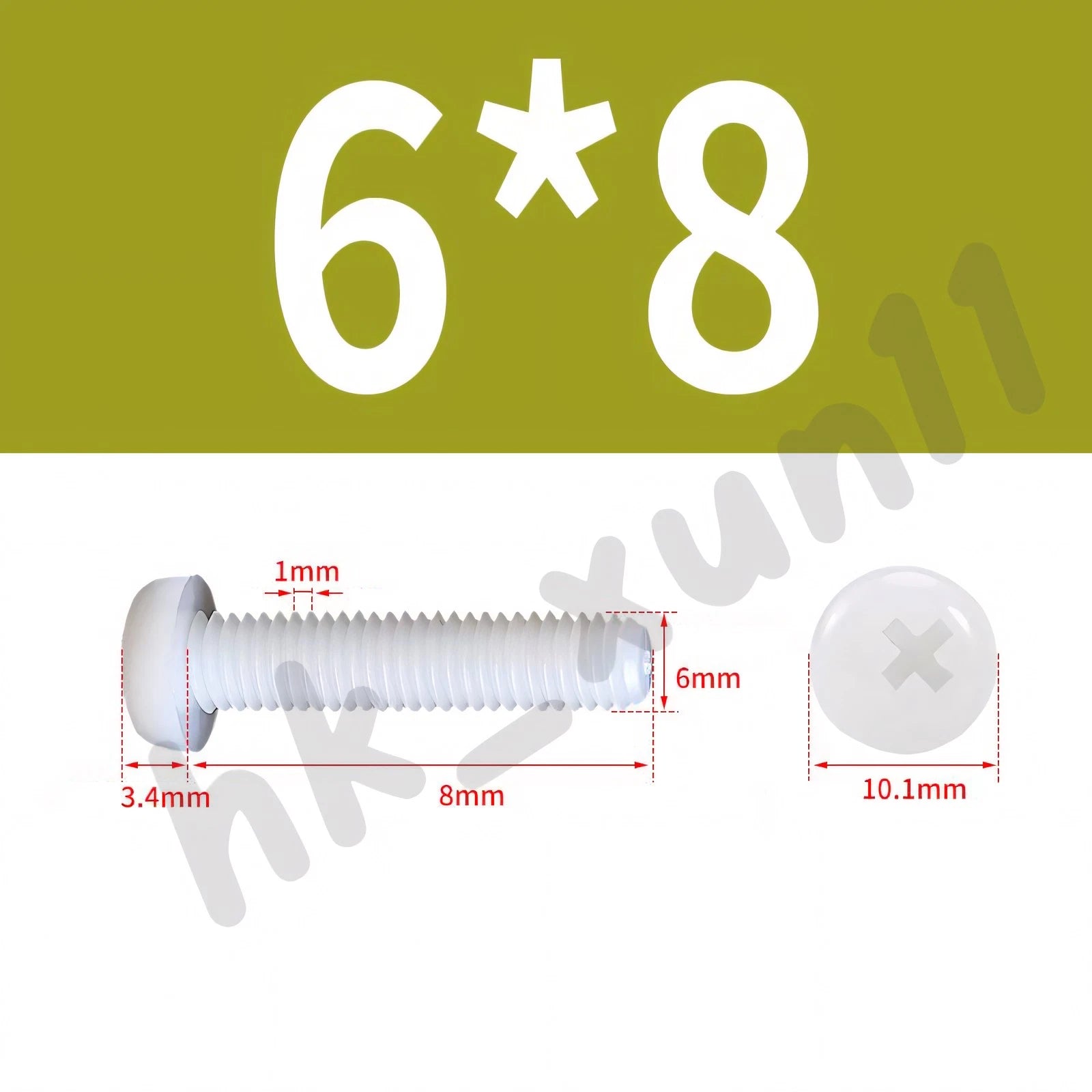 White/Black Nylon Phillips Machine Screws – M2 to M6, Plastic Round Pan Head Bolts