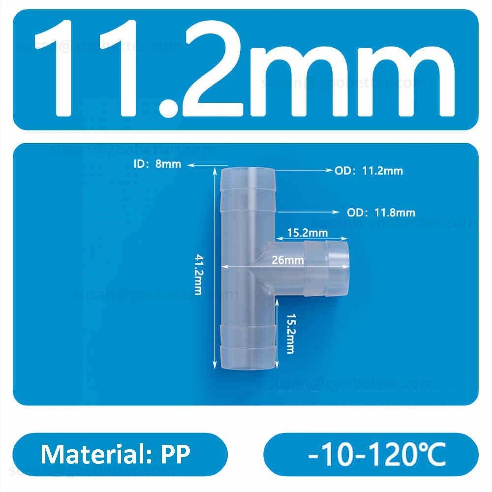 Plastic Barbed Hose Connectors — T-Piece, Elbow & Straight Fittings for Air & Water Lines