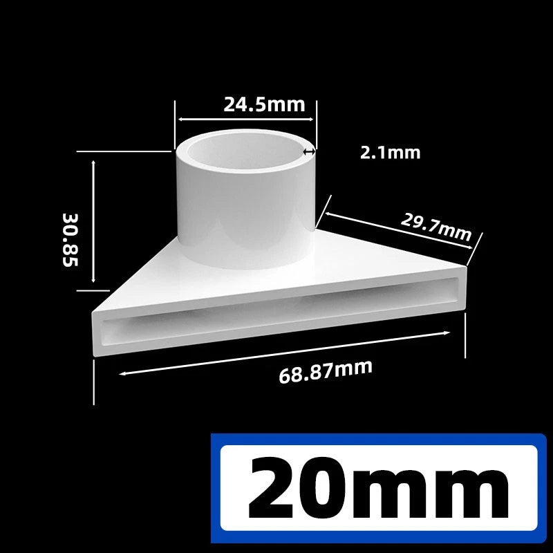 PVC Pipe Fittings White Connector Metric For Aquarium Fish Tank Various Parts