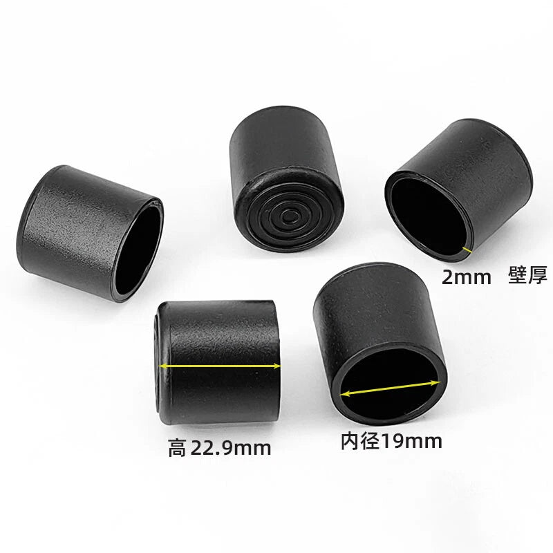 Goobetter Round PVC Rubber End Caps – 2.5mm to 19mm (Black, White, Transparent)