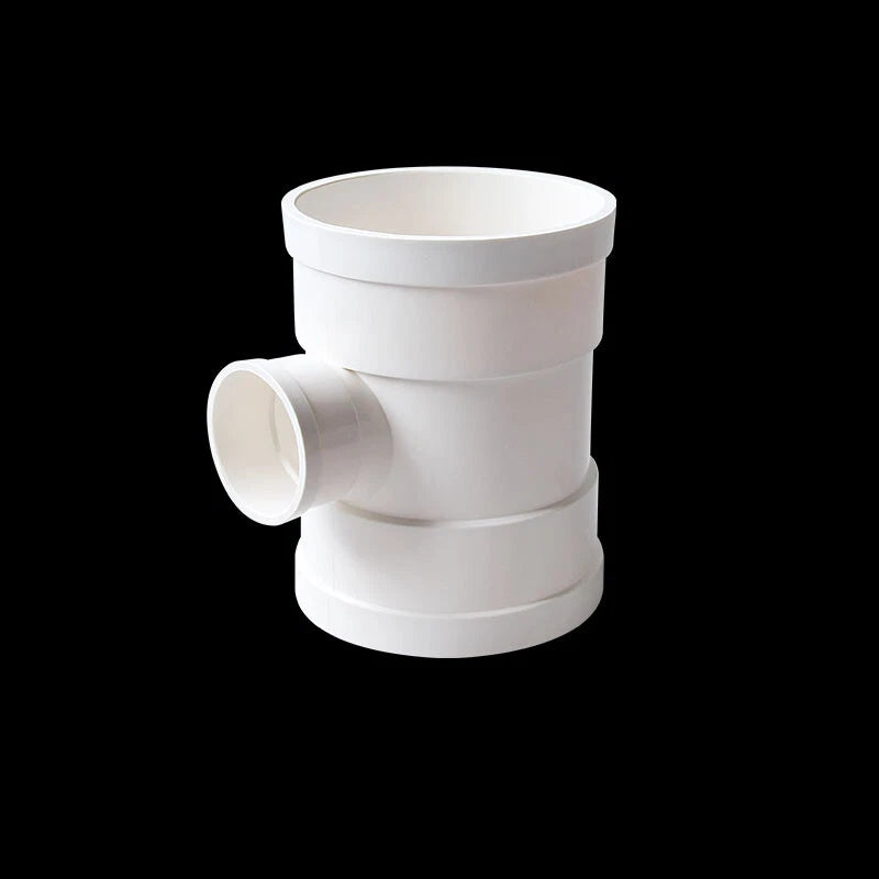 PVC Drain Pipe Connector Inspection Port Drainage Tube Fittings Reducer Adapters