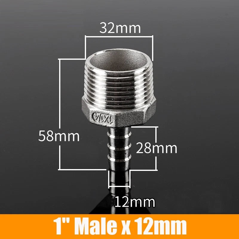 1/4"-4" Inch Female/Male Stainless Hose Connector Fitting For Air Water Fuel Gas