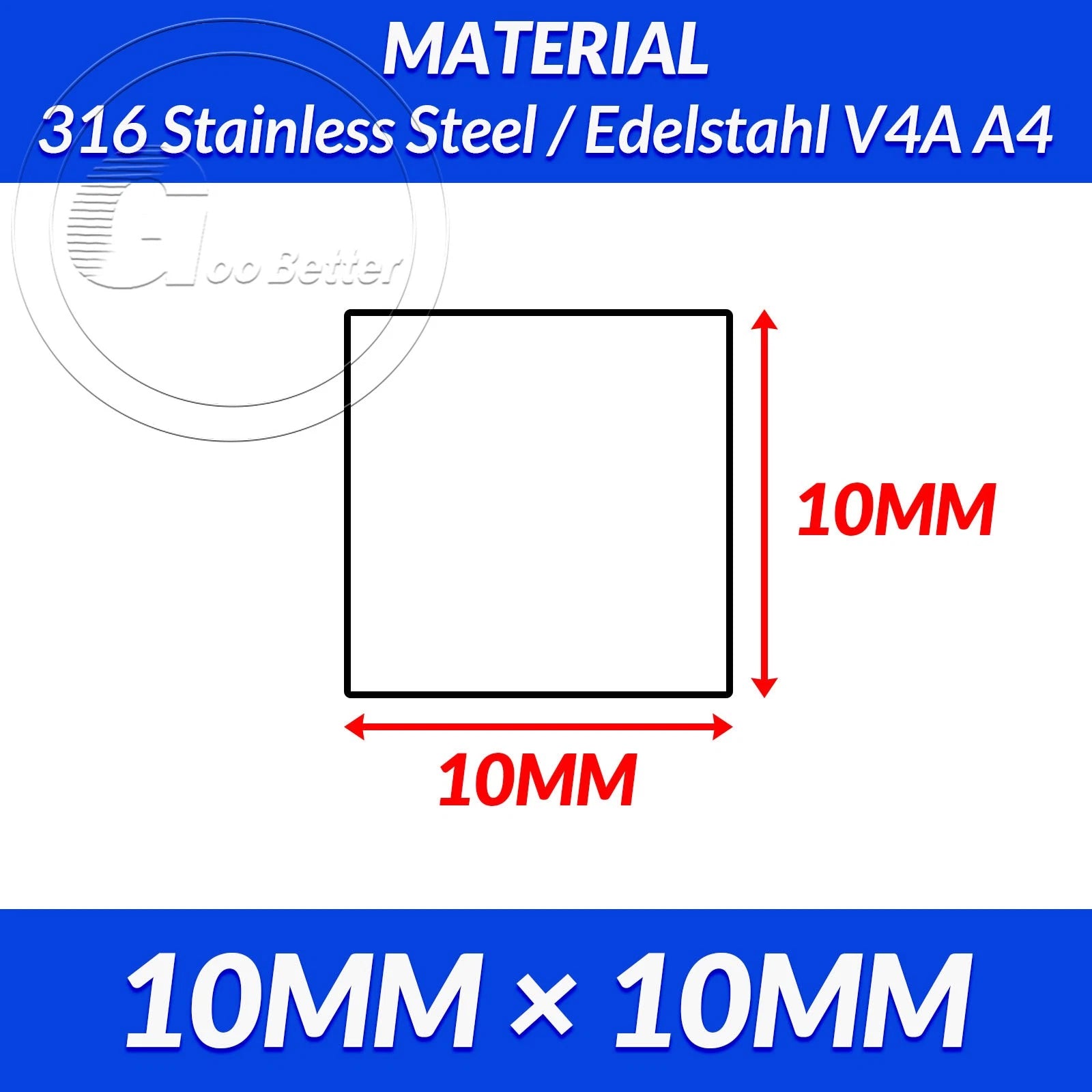 316 A4 Stainless Steel Flat Bar Metal Plate Strip Width 10MM-80MM Length 500MM