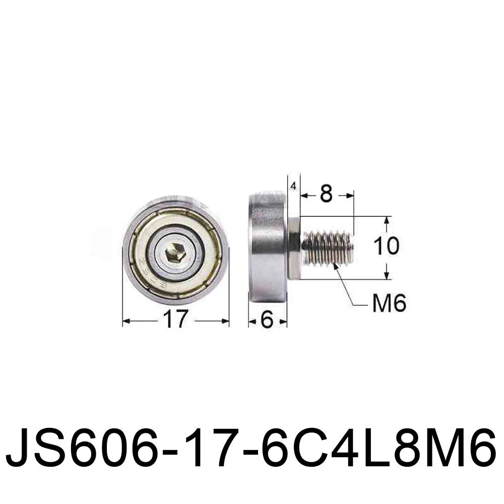 NTBG 7-52mm Metal Ball Bearing Pulley Flat Roller Guiding Wheel M3-M10 Threaded