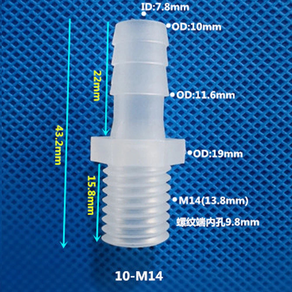 BSP Metric External Thread Straight Barb Connector – Plastic Hose Pipe Fitting