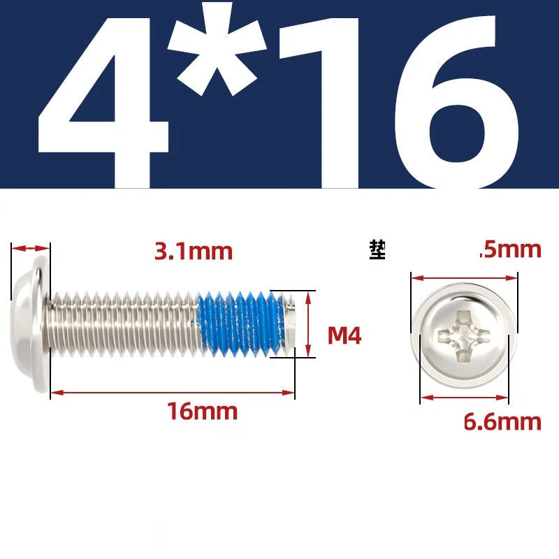 M2–M6 Flanged Button Head Screws – Carbon Steel, Phillips Drive, Nickel or Black Zinc Plated