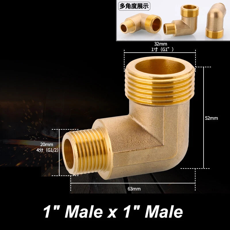 BSP Brass Pipe Fittings – Elbow & Union Connectors, Female/Male, 1/2" 3/4" 1"