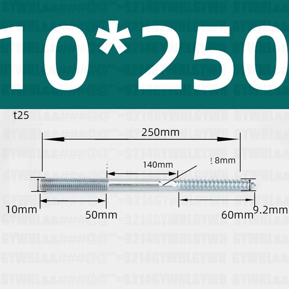 M6 M8 M10 Hanger Bolts – Zinc Plated Steel Torx Drive, Headless Furniture Wood Screws for Sofa Legs & Mounting