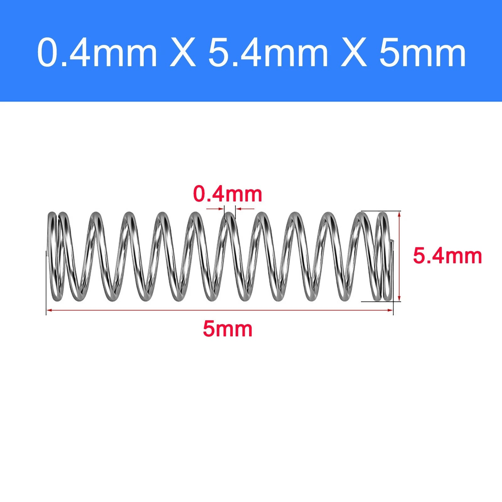 Micro Compression Spring Stainless Steel 0.4mm Wire Small Tiny Miniature Repair