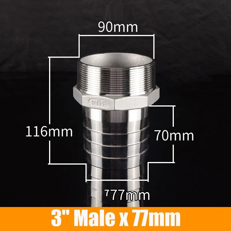 1/4"-4" Inch Female/Male Stainless Hose Connector Fitting For Air Water Fuel Gas