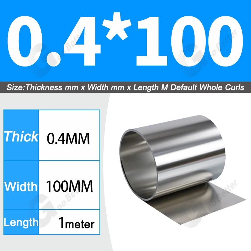 1 Meter 304 Stainless Steel Band SUS304 Sheet Foil Plate Strip Thick 0.01mm-1mm