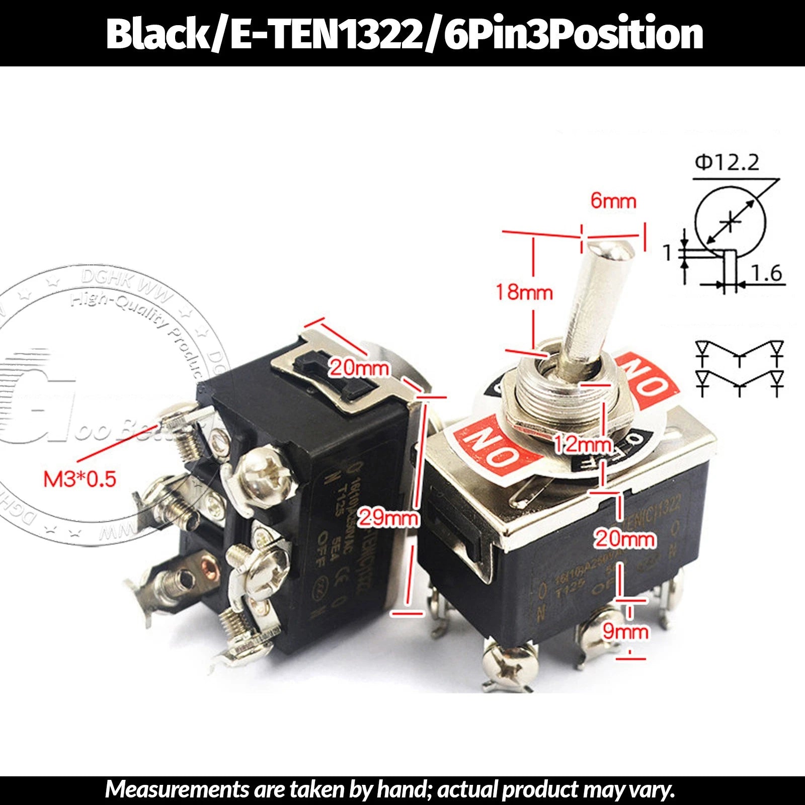 Miniature Toggle Switch — SPST/SPDT, 2–12 Pin, MTS/E-TEN/RLS Series, 79 Types