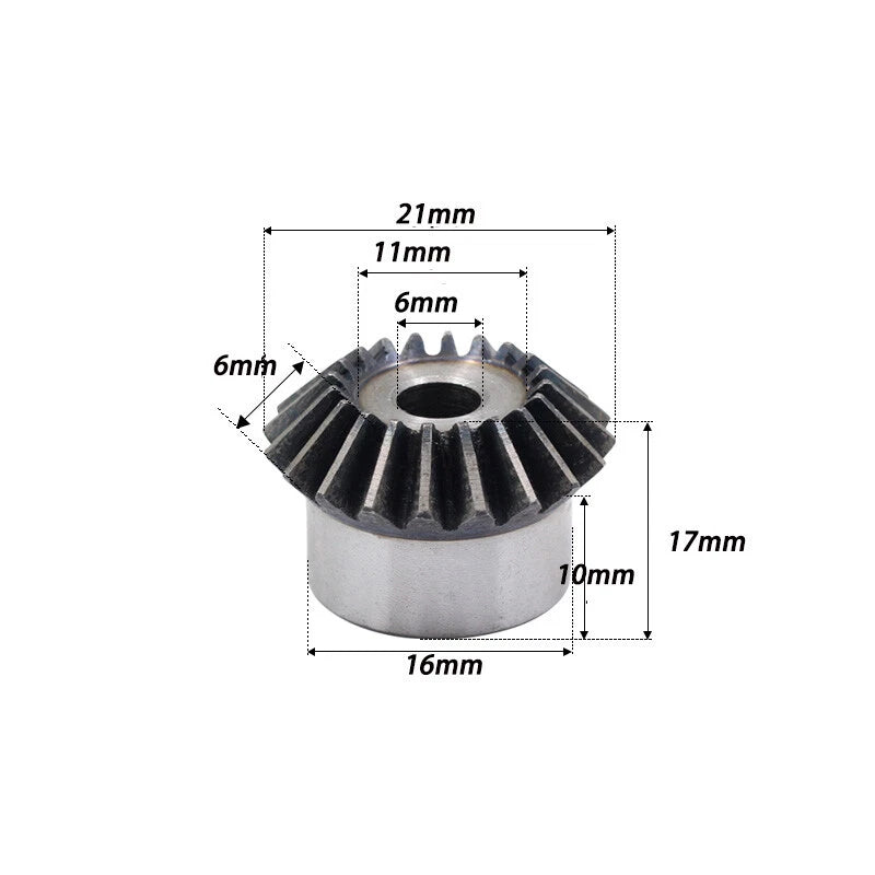 Bevel Gear 0.5/1/1.5/2/2.5/3/4/5/6 Mod 15T-40T 45# Steel 90° Transmission Gears