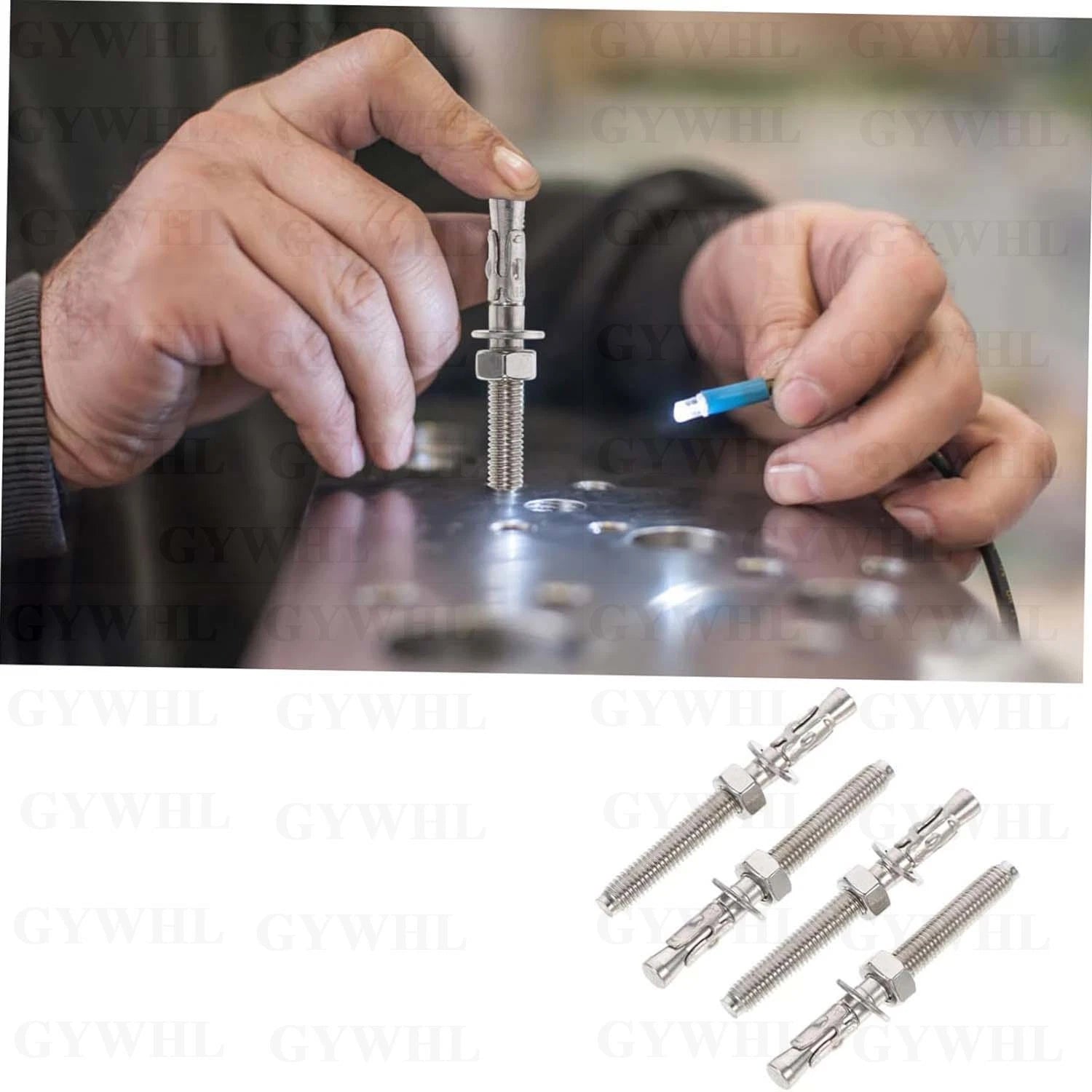 Hex Head Expansion Anchor Bolts — M6 to M20, Stainless Steel A2 & Zinc Plated, Extra Long