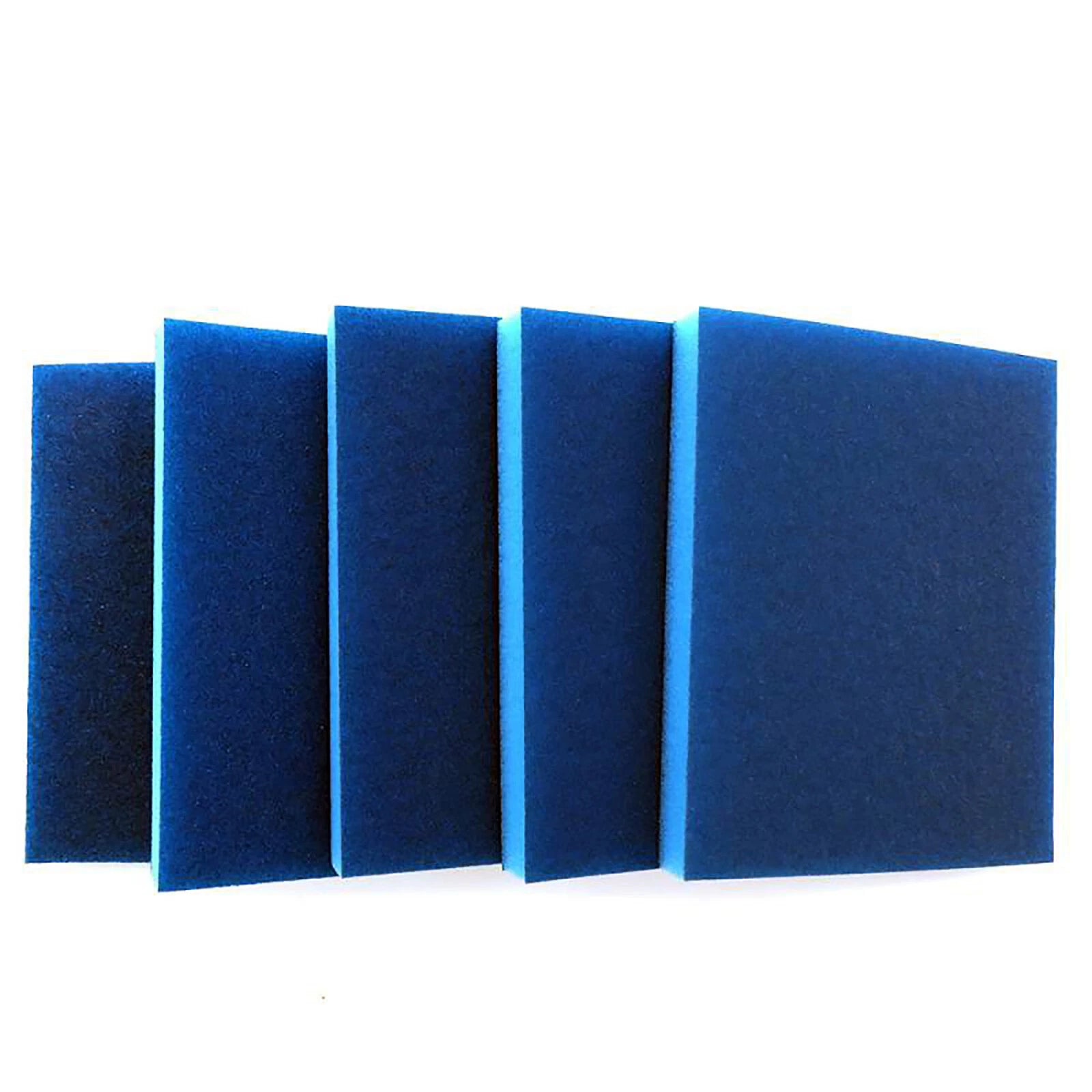Blue Double‑Sided Foam Sanding Blocks — P100 to P240 Grit Wet & Dry Sponge Pads for Wood Metal Auto