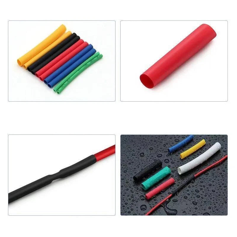 Heat Shrink Tubing Kit — 127/164/328/530 Pcs Assortment with Cable Sleeve Wrap