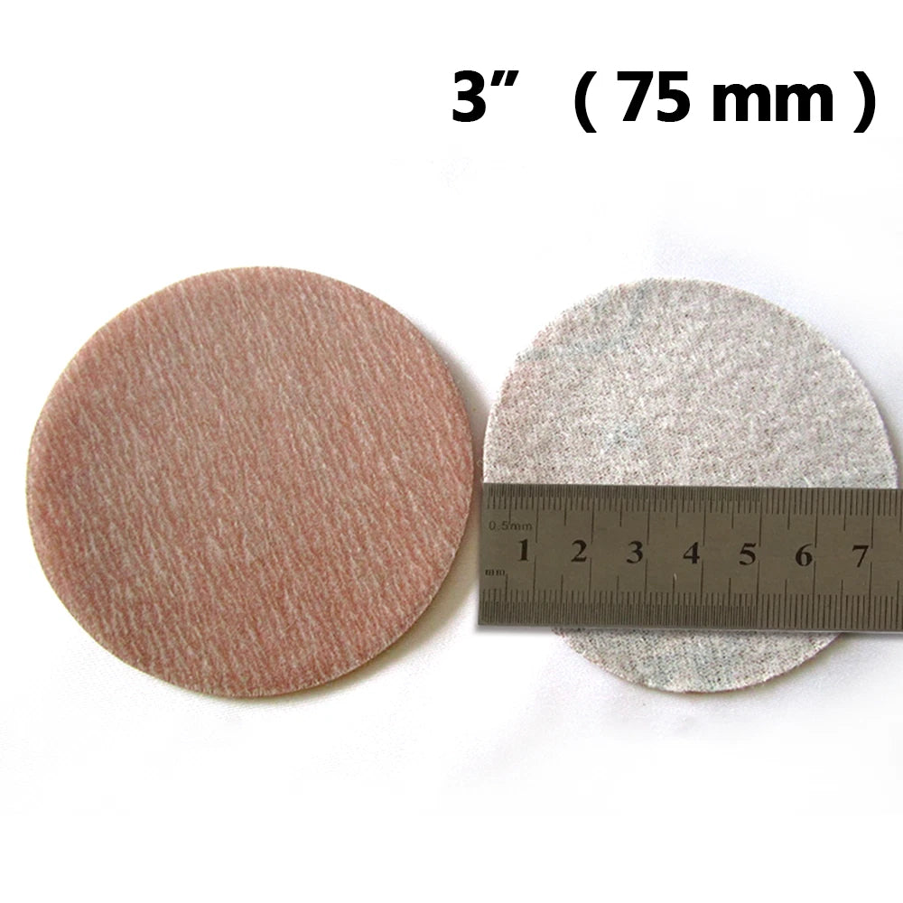 3" 75 mm 5" 125 mm Dry Abrasive Sanding Disc Hook Loop Sandpaper Grit 80 to 1500