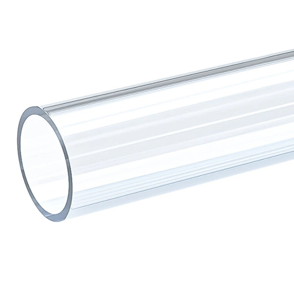 Clear PVC Round Tube Pipe | OD 16–110mm | Lengths 100–500mm | Transparent Tubing