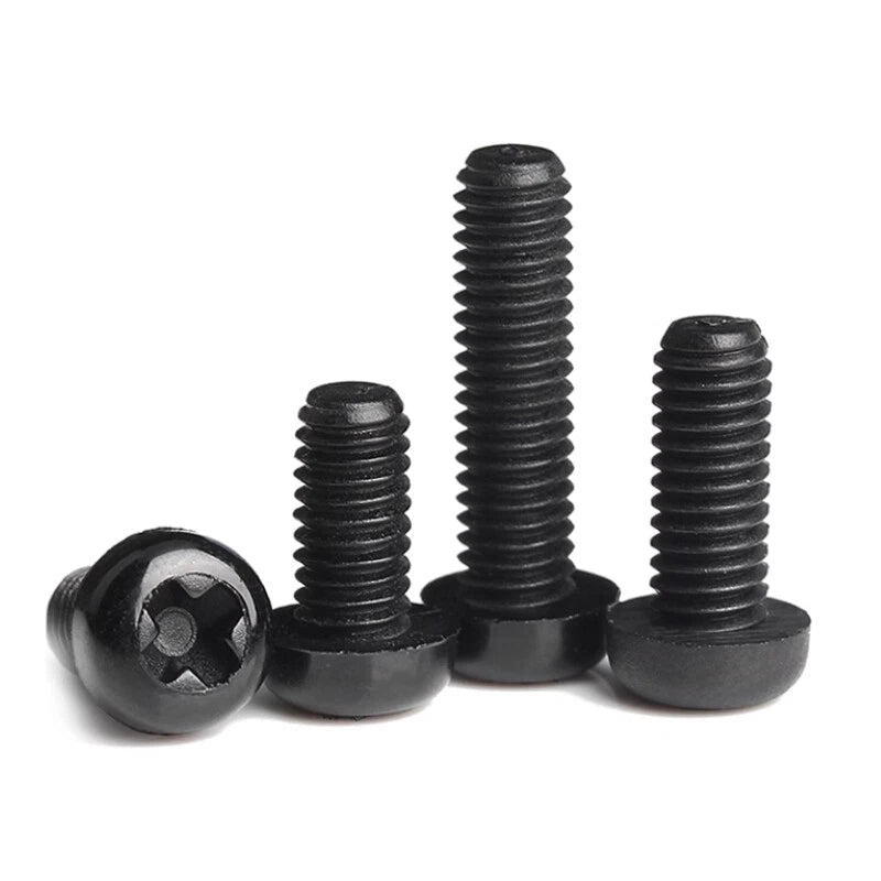 Nylon Pan Head Phillips Screws | Metric M2–M8 | DIN 7985 | White & Black | 5–500 pcs