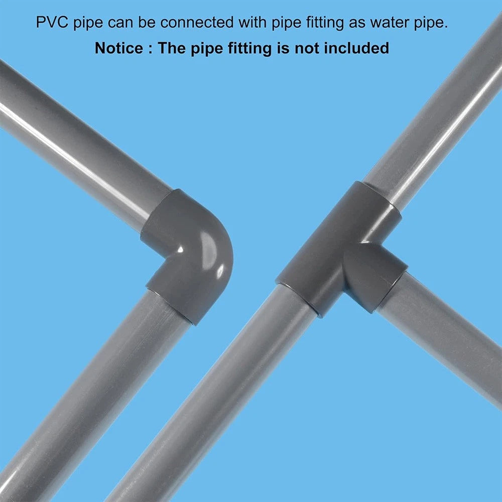 Grey PVC Round Tube Pipe – Solvent Weld, 20mm to 315mm OD, Cut to Length