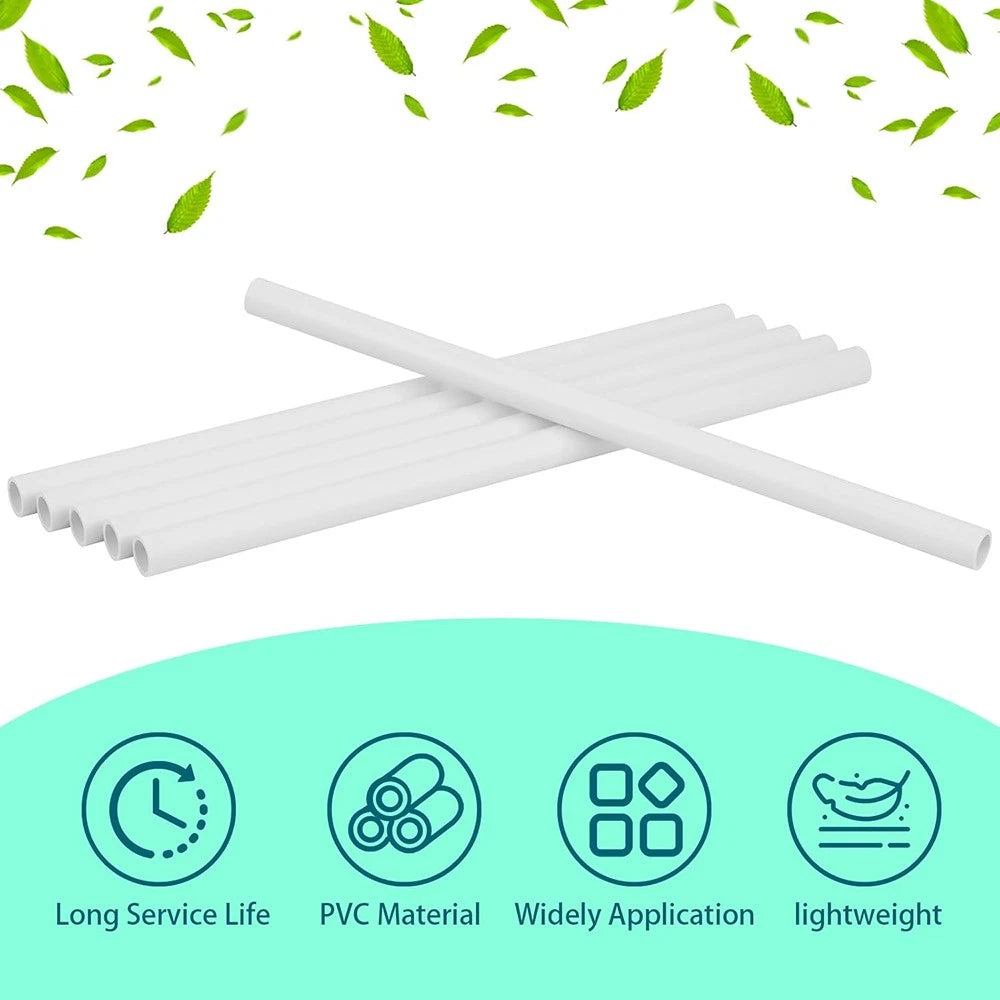 White PVC Round Tube Pipe – Solvent Weld | OD 20–110mm | Cut Lengths 100/200/500mm