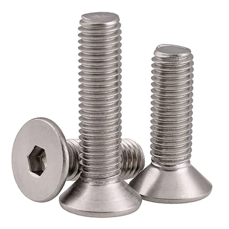 M3–M12 Countersunk Hex Socket Screws – 316 Stainless Steel (A4), DIN7991, 4–100mm