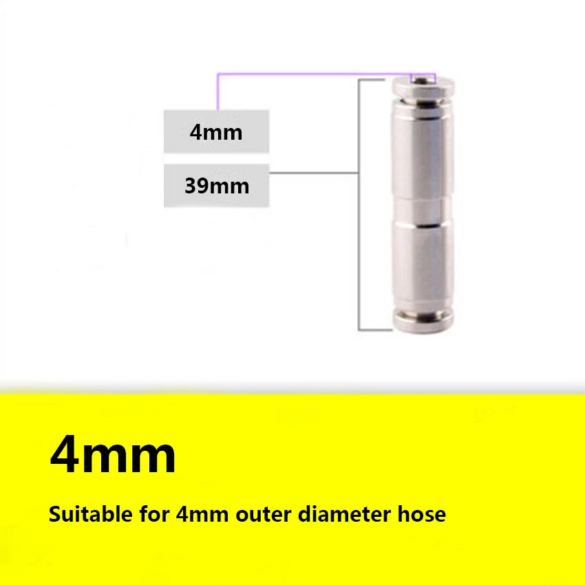 Stainless Steel Straight Push-in Pneumatic Fittings | 4mm to 16mm