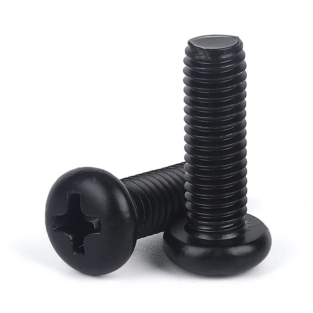 Black Pozi Pan Head Machine Screws M1–M5 | Micro Screws for Eyeglasses, Electronics & Computers