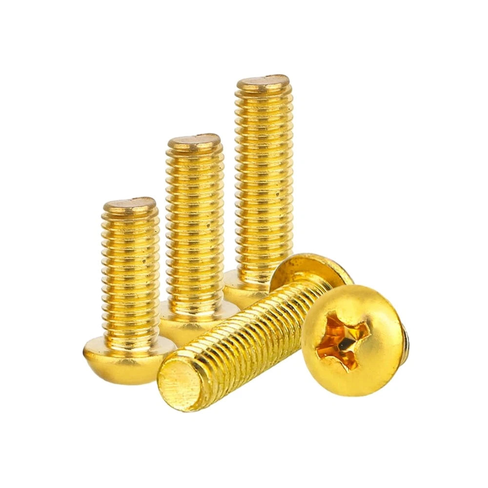 M5 Brass Pan Head Phillips Machine Screws – 6mm to 50mm Lengths, Fully Threaded