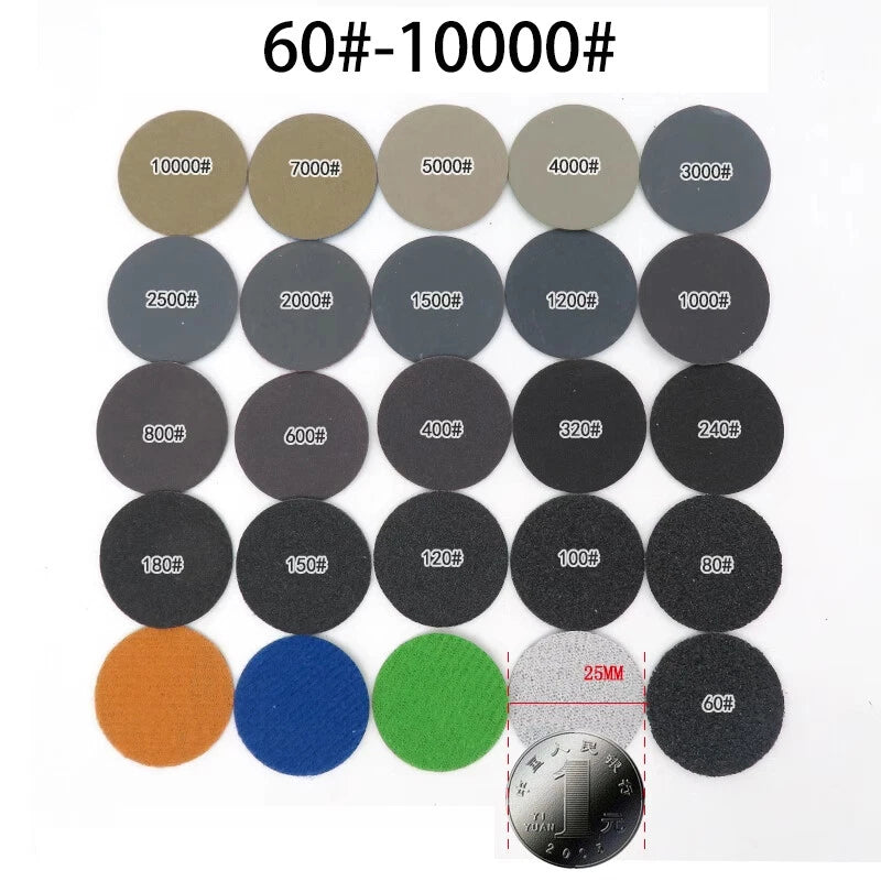 50-200mm Wet & Dry Sanding Discs Hook & Loop Sandpaper Sand Paper 800-10000 Grit