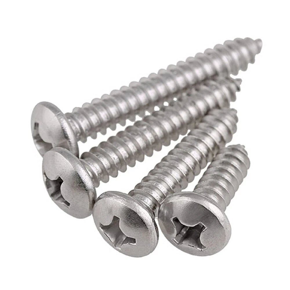 M1.2 M1.4 M1.7 M2 M2.2 M2.6 M3 M3.5 M4 M4.2 Pan Head Self Tapping Screws – 304 Stainless Steel