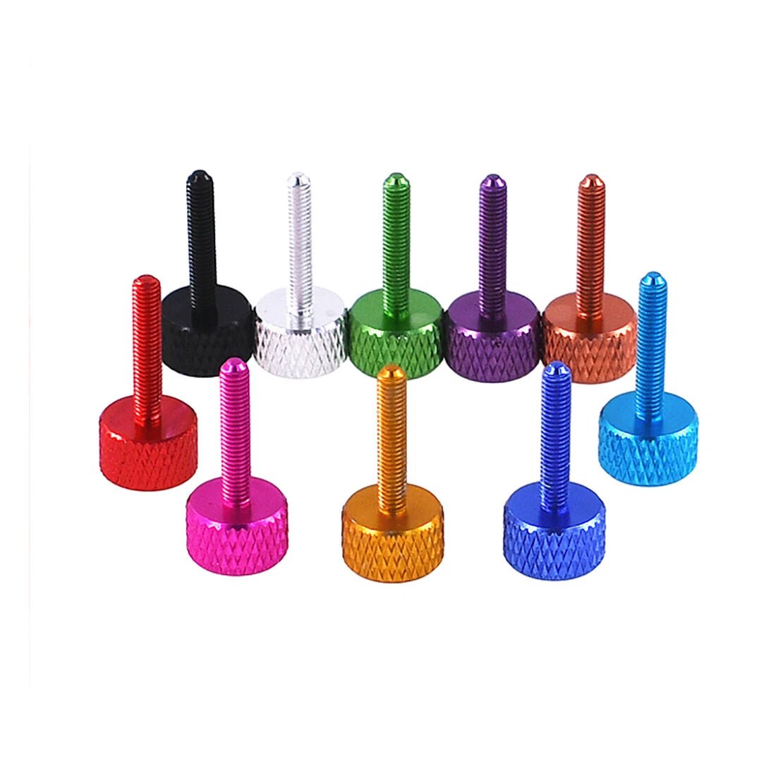 M3 Knurled Thumb Screws – Aluminum Anodized, Multiple Colors & Lengths - HomeDIYer