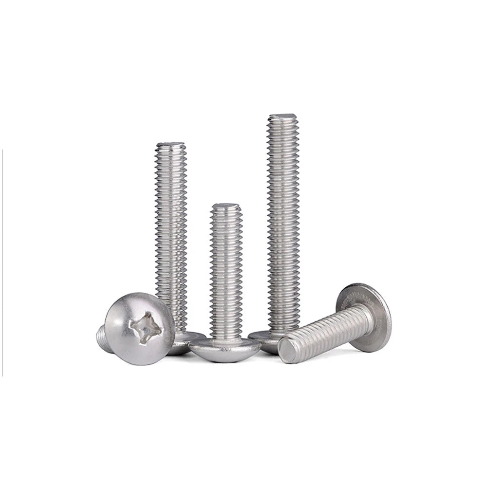 M5 M6 M8 Pozi Button Head Screws – A2 Stainless Steel, Fully Threaded (Pozidriv)