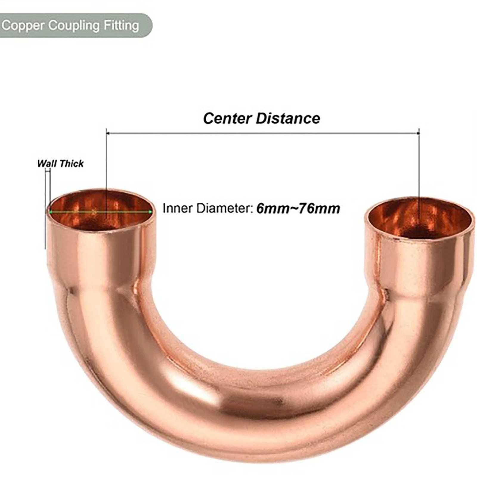 End Feed Return Bend Copper Pipe Fitting | 6.35mm–76mm | Plumbing U-Bend