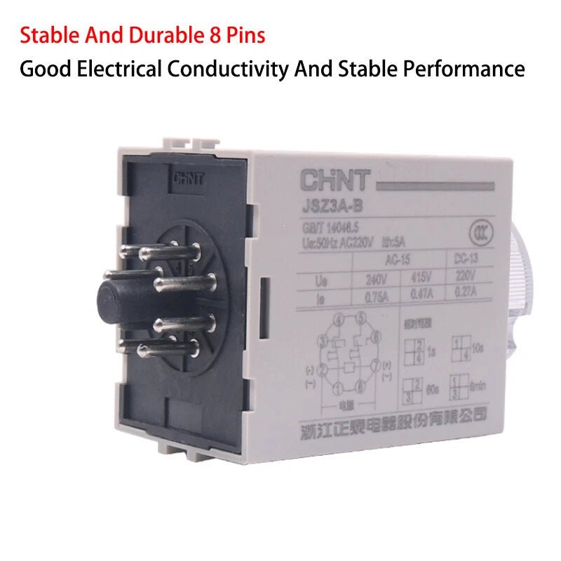 Time Relay JSZ3A Timer Power - on Delay 24VDC 220VAC 380VAC Delay Range 0.05s - 12h - HomeDIYer