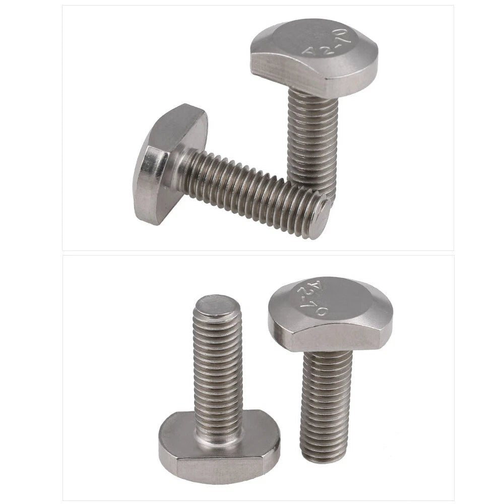 A2 Stainless Steel T - Slot Bolts | M5 M6 M8 M10 M12 | 12mm–70mm | T - Track Bolts - HomeDIYer