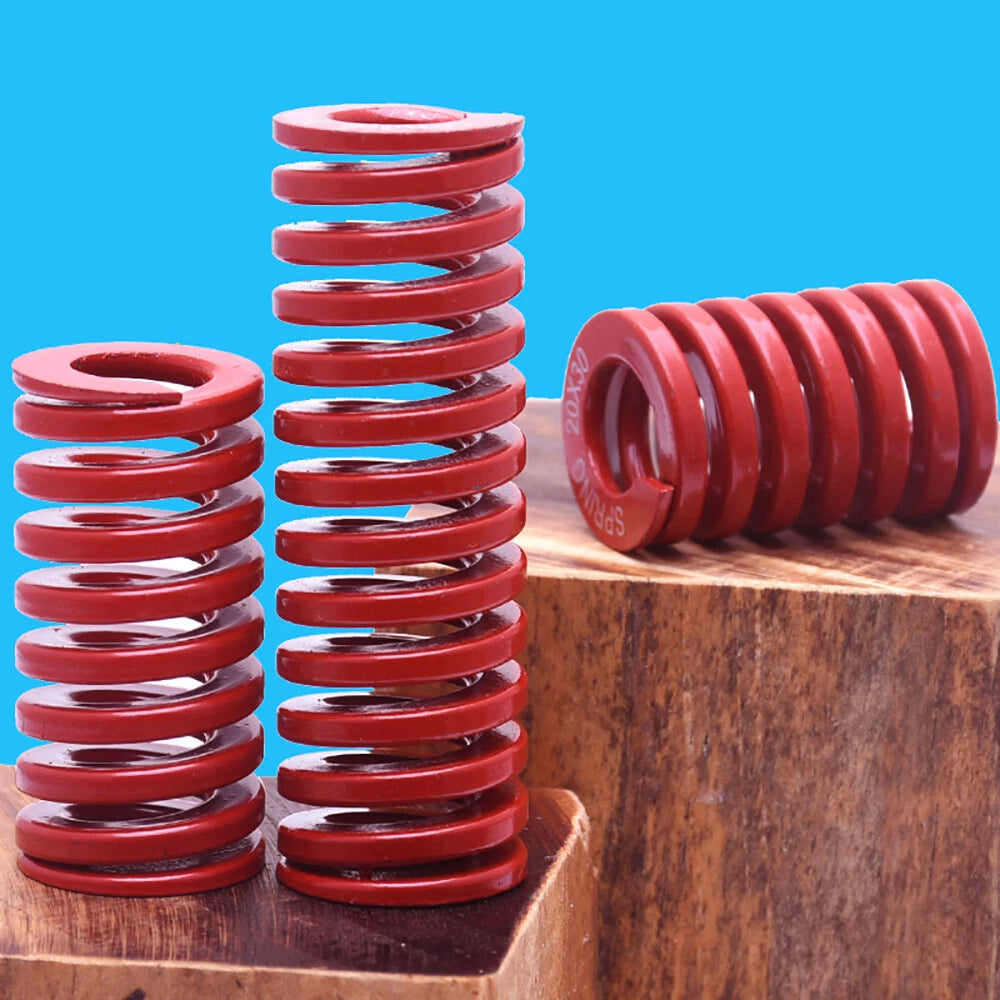 Red Medium Load Duty Compression Die Springs 8-50mm Outer Diameter 15-500mm Long