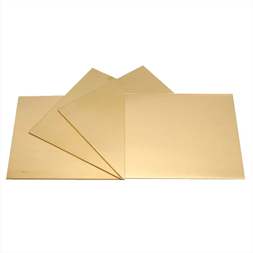 Solid H62 Brass Sheet Metal Plates DIY Crafts Multiple Sizes 0.3mm-6mm Thickness
