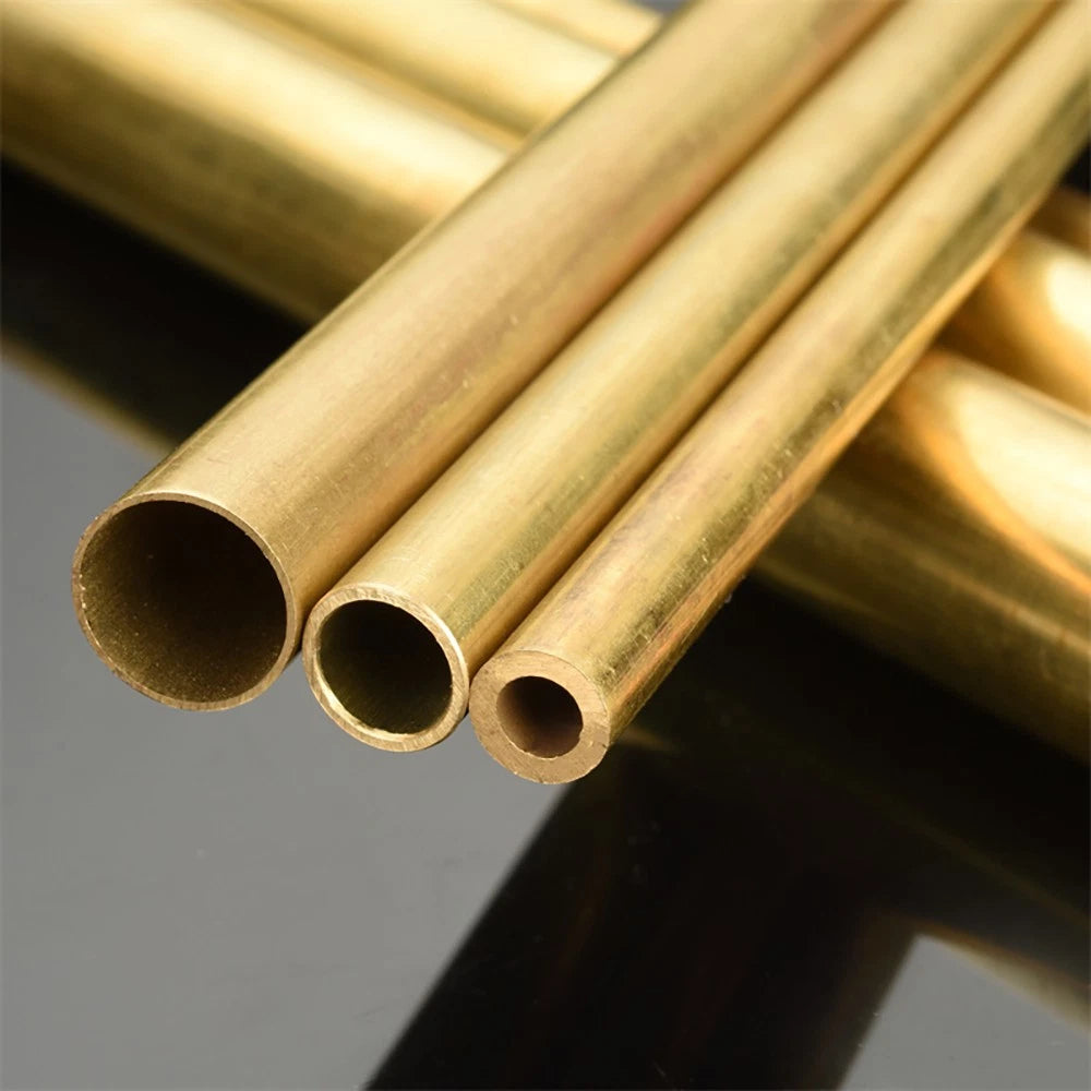Brass Round Tube Pipe H65 (CuZn35) — 0.2–2mm Wall, 1–80mm OD, 300mm Length